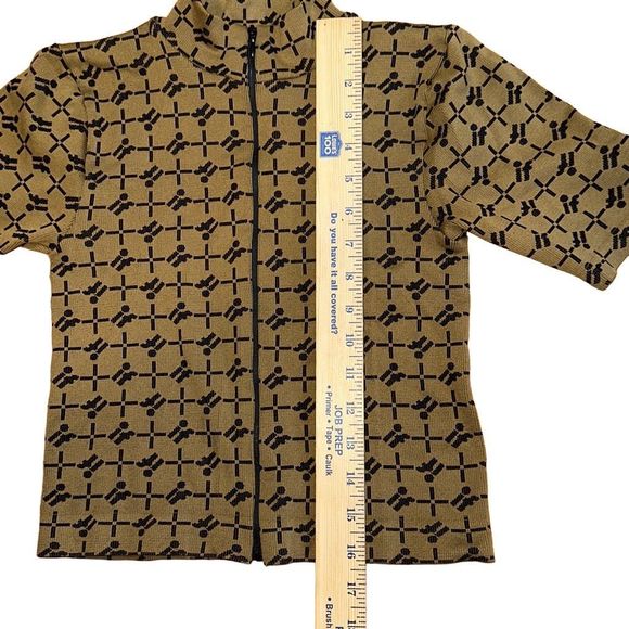 “If” zippered mock collar crop top Out From Under Urban Outfitters sz Med Taupe - Picture 6 of 8